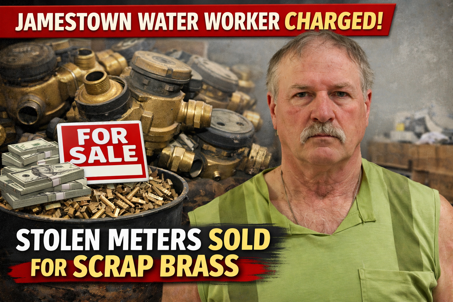 Jamestown Worker Charged in $14K Water Meter Theft