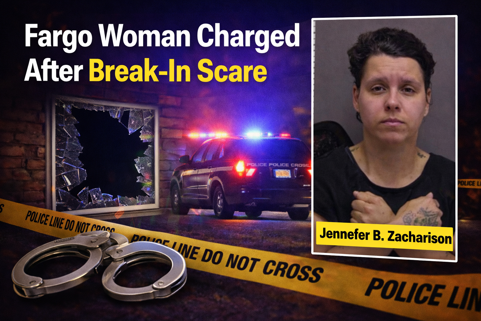 Fargo: Woman Charged After Window Break-In Trespass