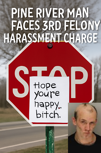 Pine River Man Faces 3rd Felony Harassment Charge