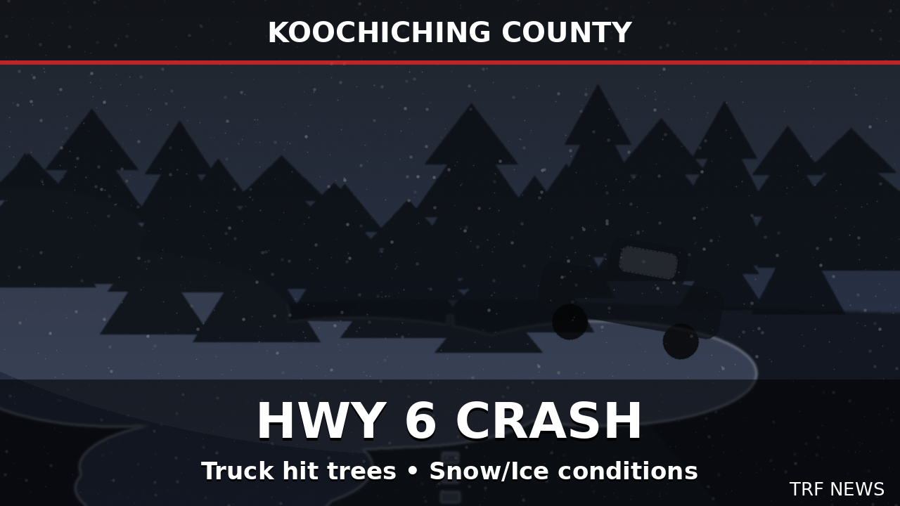 Koochiching Co.: Driver Hurt After Truck Hits Trees