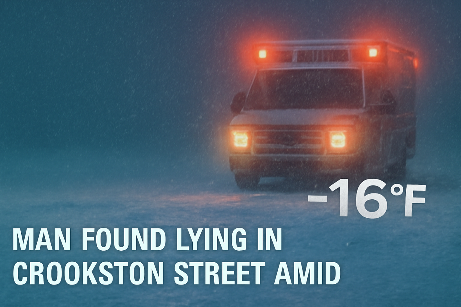 Man Found Lying in Crookston Amid Freezing Temperatures