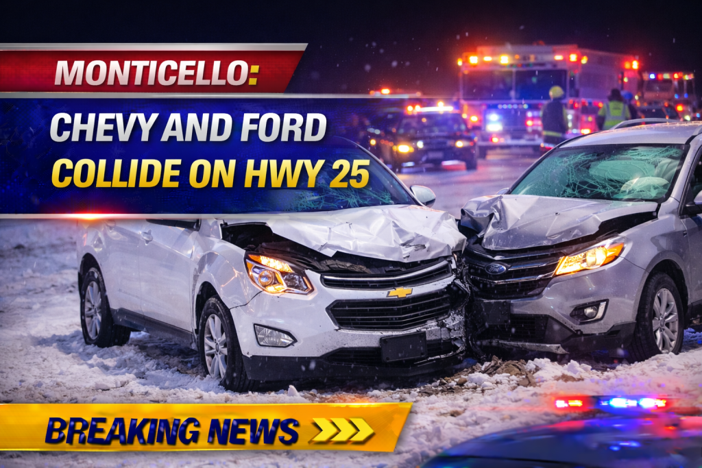 Monticello: Chevy and Ford Collide on Hwy 25
