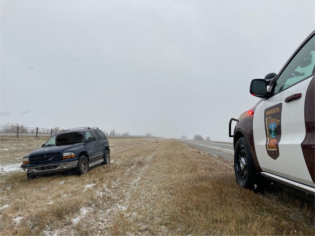 NW & WC MN - it’s begun: snow accumulating on the roads. This one driving too fa...