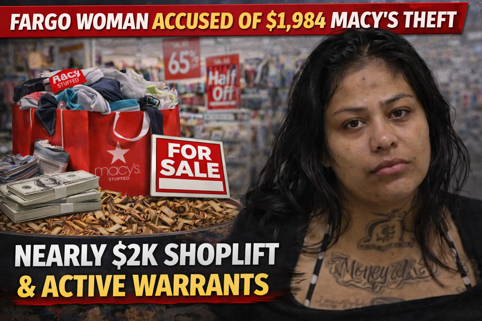 Fargo Woman Accused in $1,984 Macy’s Theft