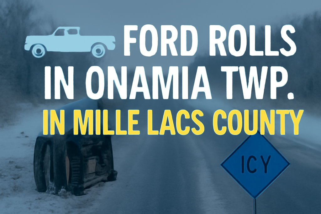 Onamia Township Crash: Ford F150 Rolls on Icy Highway 169