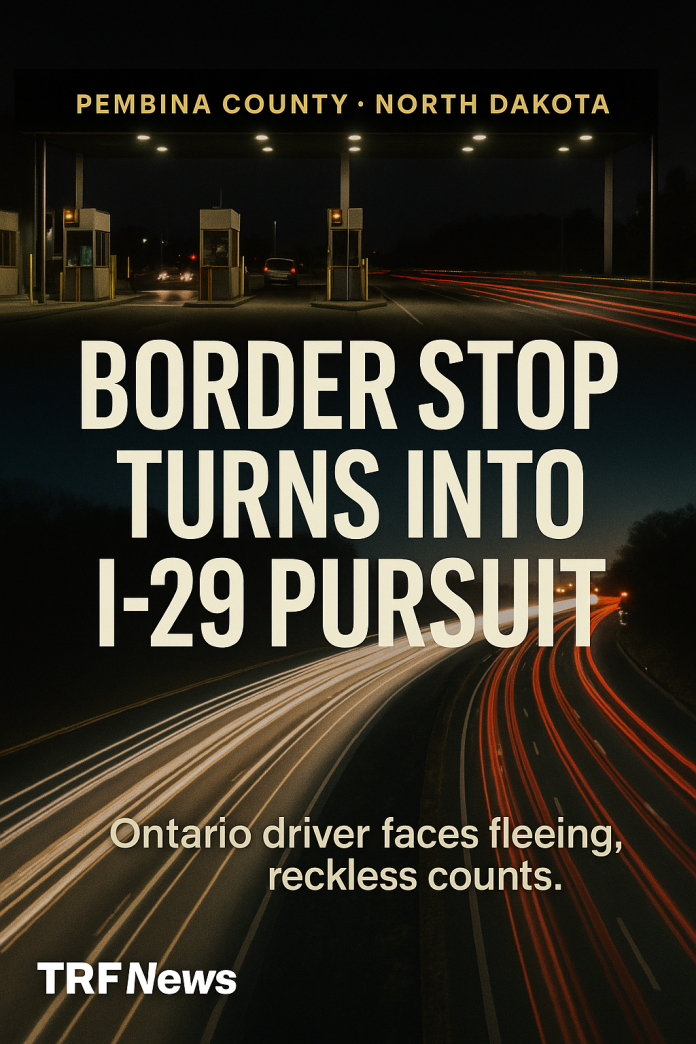 Pembina County Border Pursuit On I-29