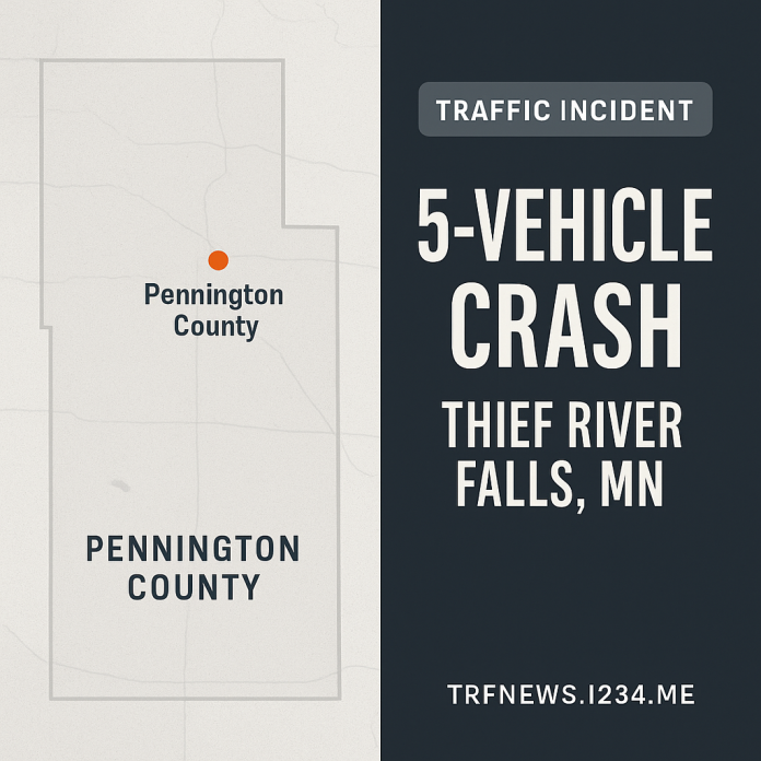 Pennington County 5-Vehicle Crash, One Driver Cited