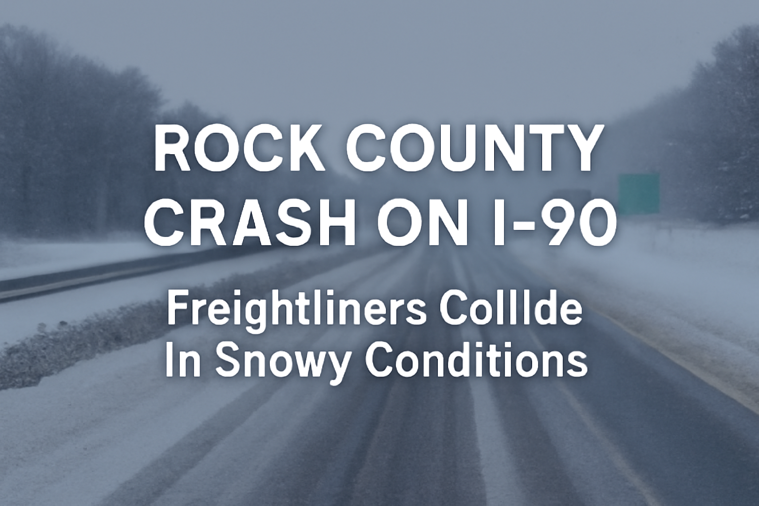 Rock County Crash Involves Two Freightliners on I-90