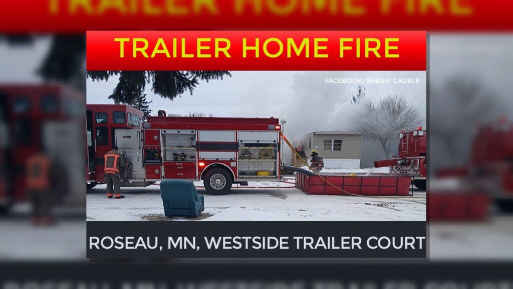Roseau Trailer Home Destroyed by Fire on Christmas Day