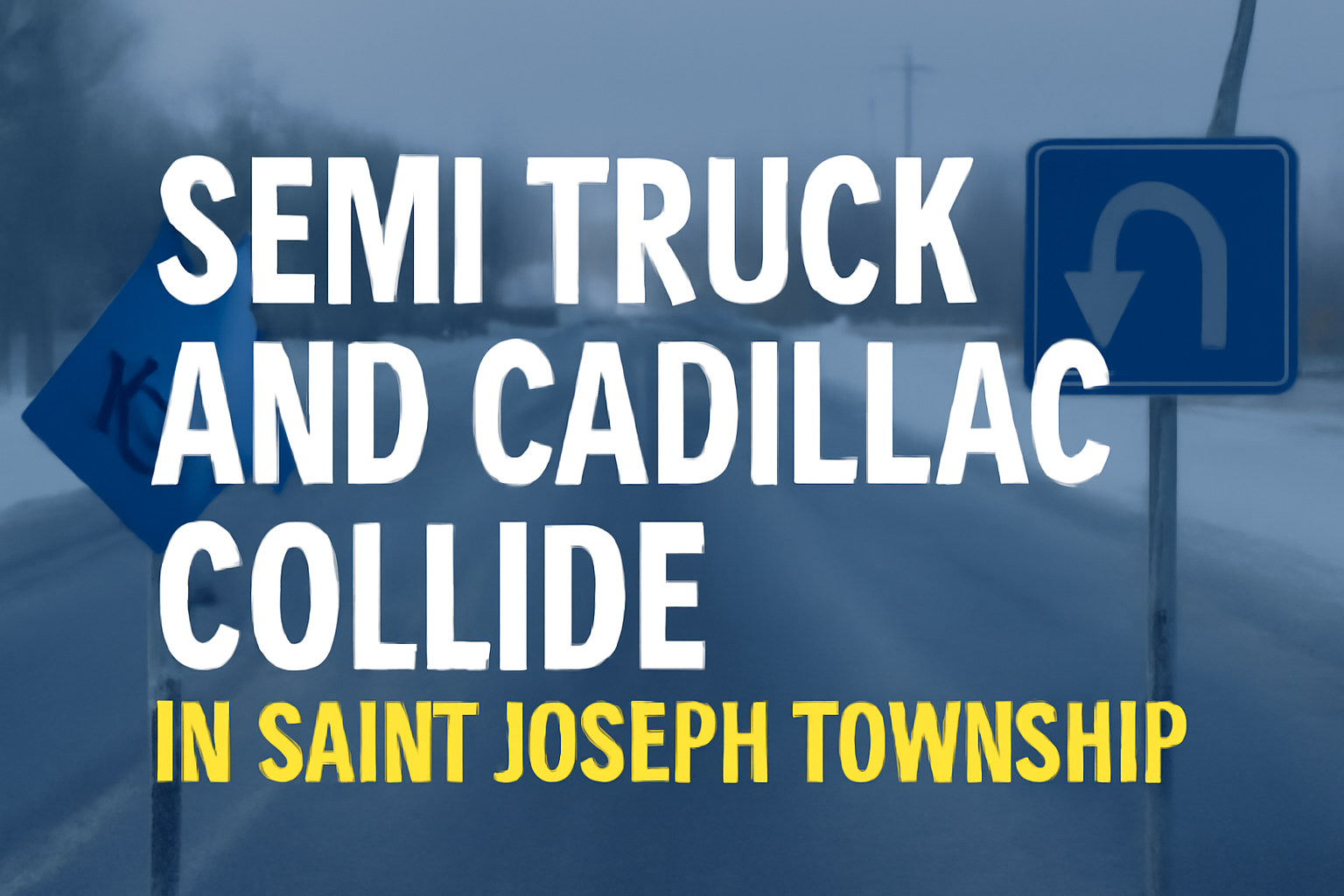 Semi Truck and Cadillac Collide in Saint Joseph Township