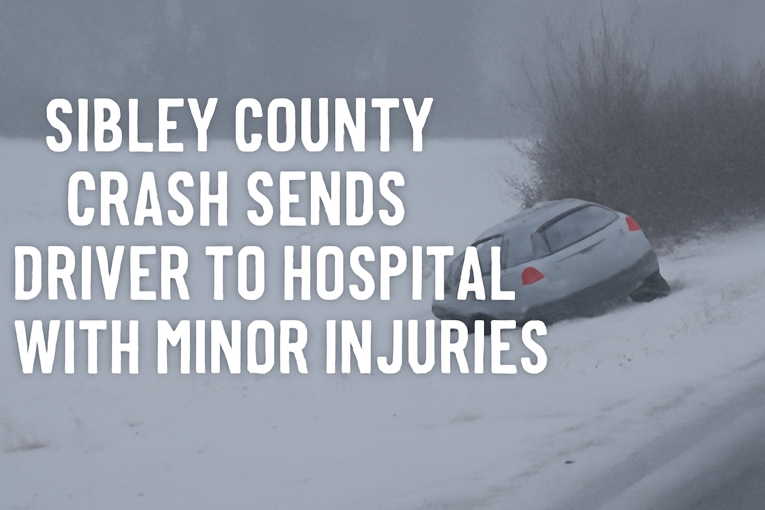 Sibley County Crash Sends Driver to Hospital