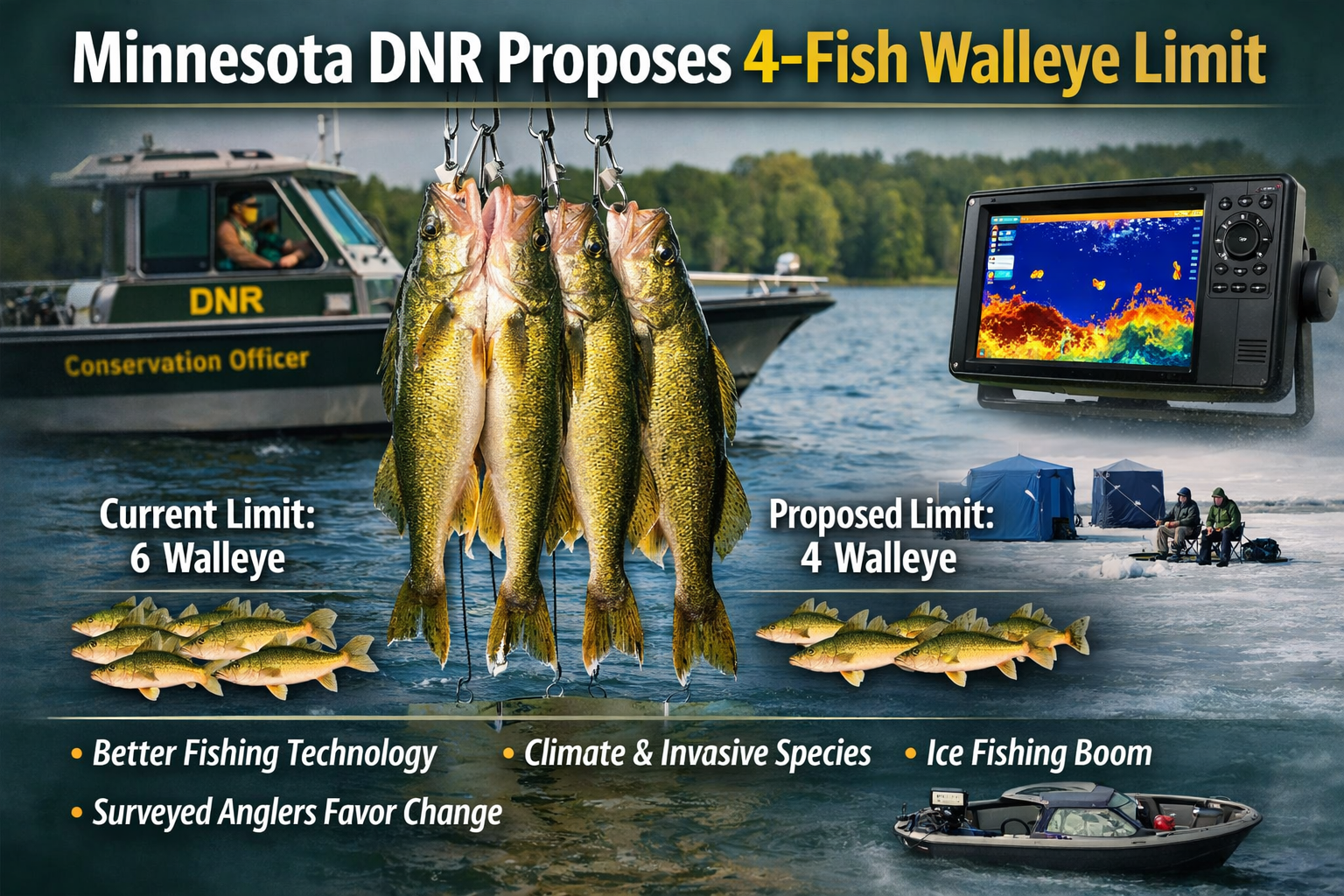 St. Paul: DNR Eyes 4-Fish Walleye Limit