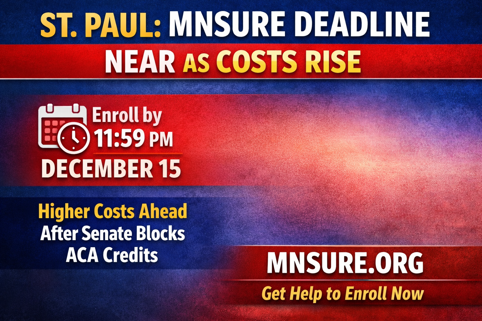 St. Paul: MNsure Deadline Near as Costs Rise