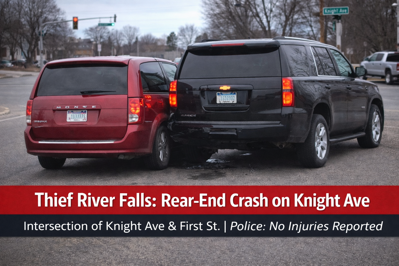 Thief River Falls: Rear-End Crash on Knight Ave