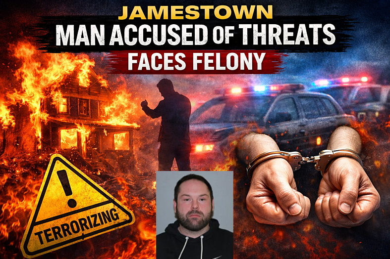 Jamestown: Man Accused of Threats Faces Felony