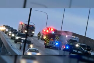 Grand Forks Crash on Columbia Road Overpass