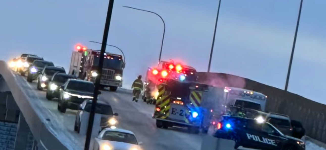 Grand Forks Crash on Columbia Road Overpass