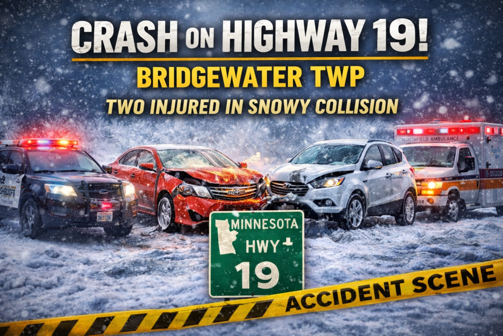Bridgewater Twp crash injures two on Hwy 19
