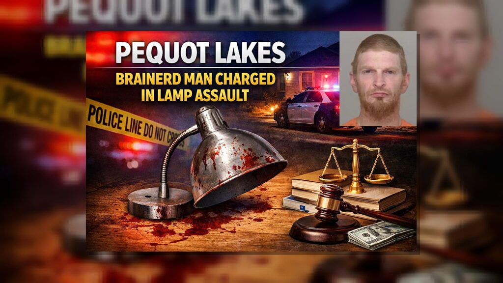 Pequot Lakes: Brainerd Man Charged in Lamp Assault