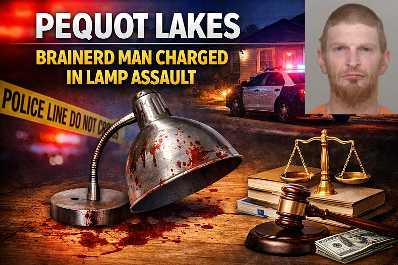 Pequot Lakes: Brainerd Man Charged in Lamp Assault