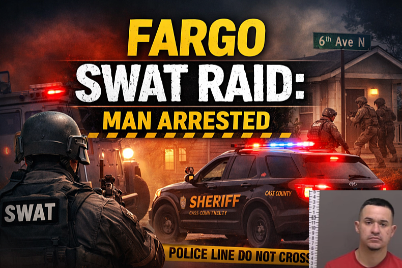 Fargo: SWAT Search Warrant, Man Arrested