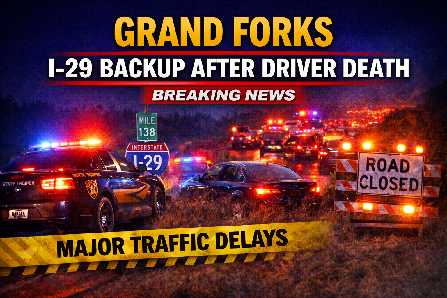 Grand Forks: I-29 Backup After Driver Death