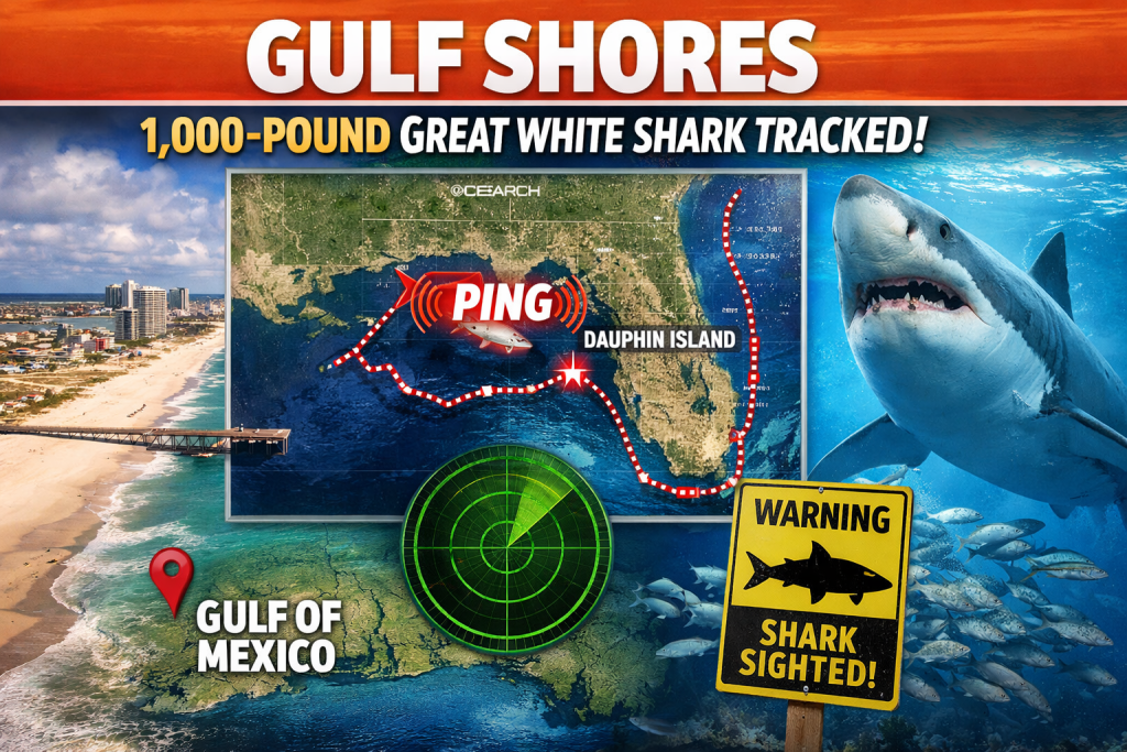 Gulf Shores: 1,000-Pound Great White Tracked Nearby