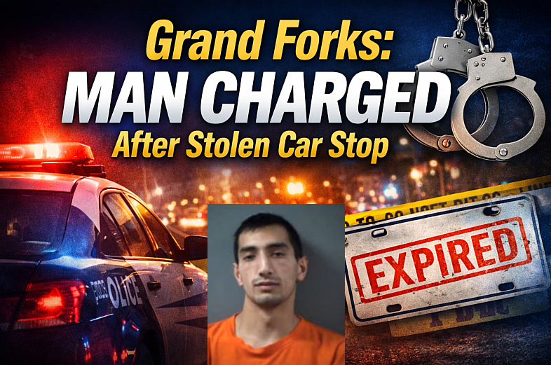 Grand Forks: Man Charged After Stolen Car Stop