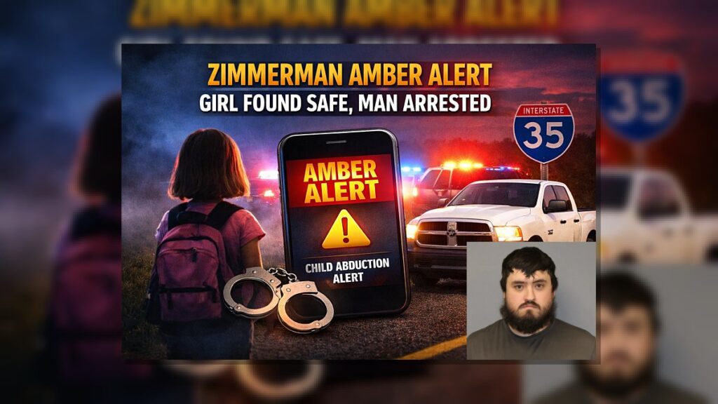 Zimmerman AMBER Alert: Girl Found Safe, Man Arrested