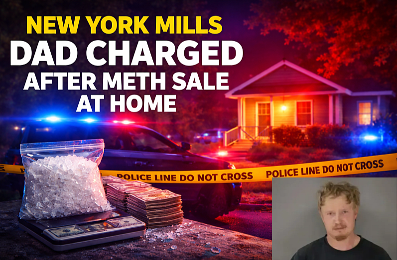New York Mills Dad Charged After Meth Sale at Home