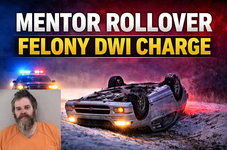 Mentor rollover: Felony DWI charge after Hwy 2 crash