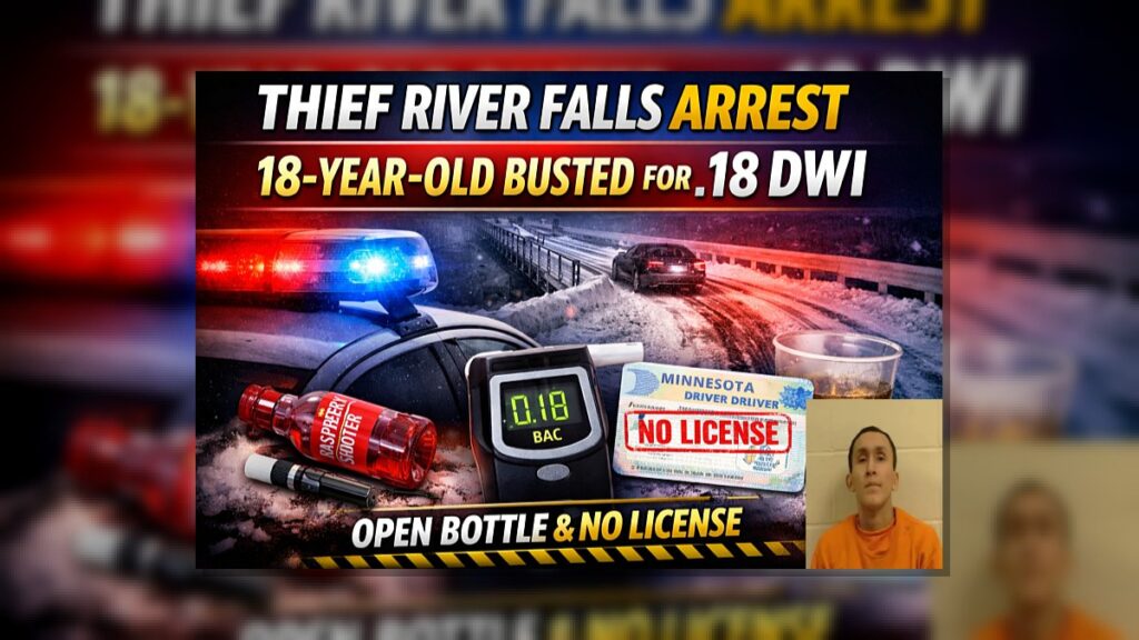 Thief River Falls: 18-year-old charged in .18 DWI