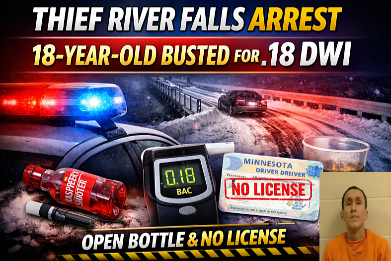 Thief River Falls: 18-year-old charged in .18 DWI