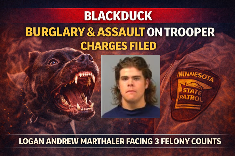 Blackduck: Burglary Charges After Trooper Bitten by Dog