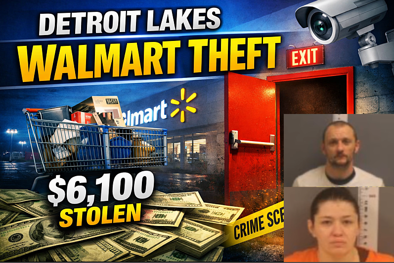 Detroit Lakes: Pair Charged in $6,100 Walmart Theft