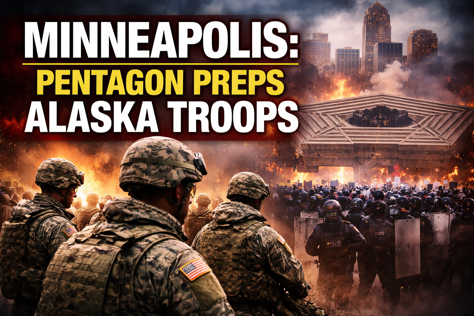 Minneapolis: Pentagon Preps Alaska Troops for Unrest