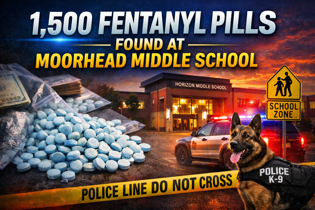 Moorhead: 1,500 Fentanyl Pills Found at Middle School
