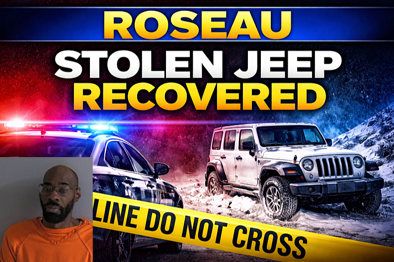 Roseau: Stolen Jeep From Crookston Recovered