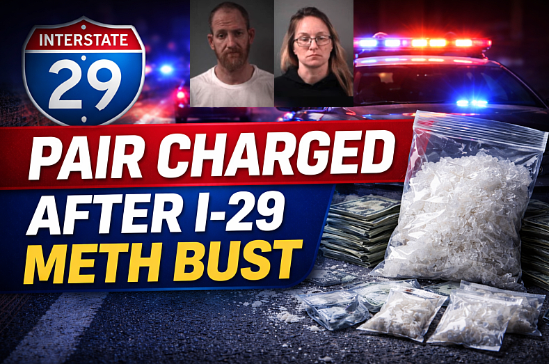 Grand Forks: Pair Charged After I-29 Meth Find