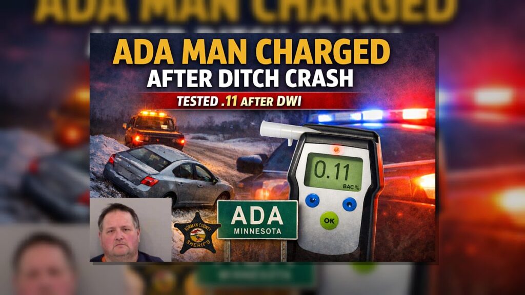 Ada Man Charged After Ditch Crash, Breath Test .11