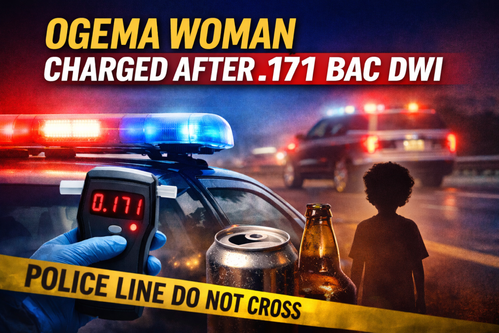 Ogema Woman Charged After 0.171 BAC DWI Stop – TRF News