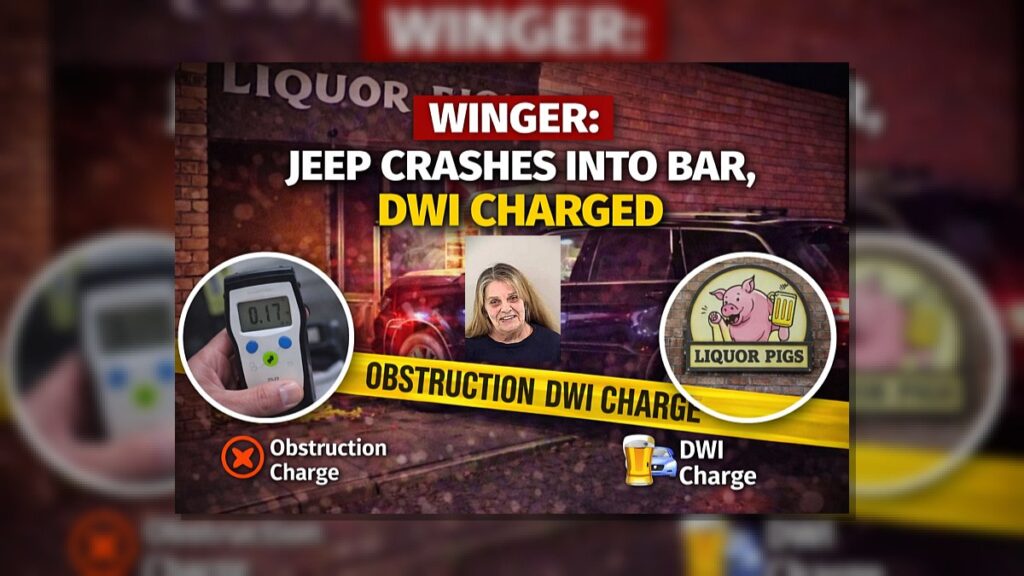 Winger: Jeep Crashes Into Bar, DWI Charged