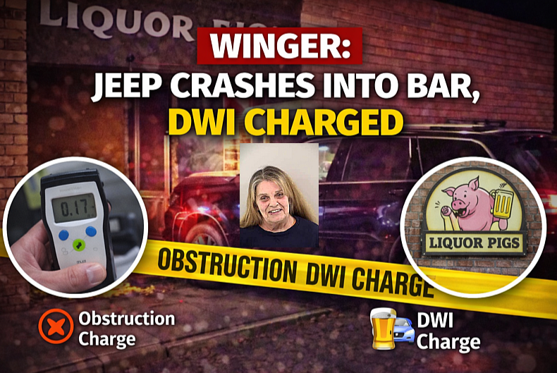 Winger: Jeep Crashes Into Bar, DWI Charged