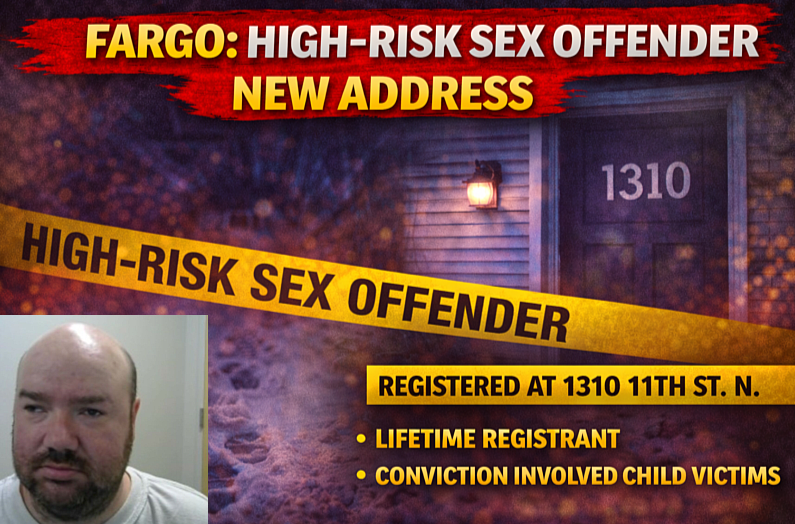 Fargo: High-Risk Sex Offender New Address
