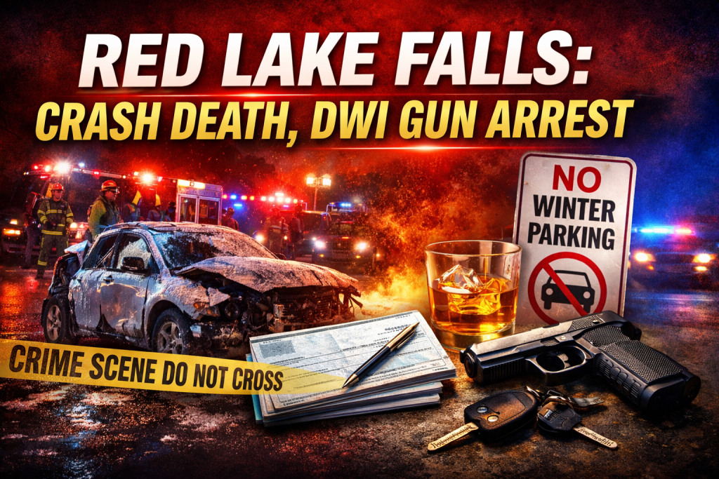 Red Lake Falls: Crash Death, DWI Gun Arrest