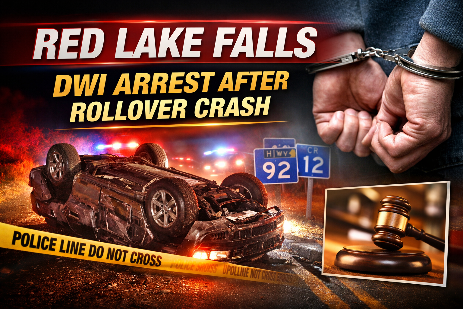 Red Lake Falls: DWI Arrest After Rollover Crash