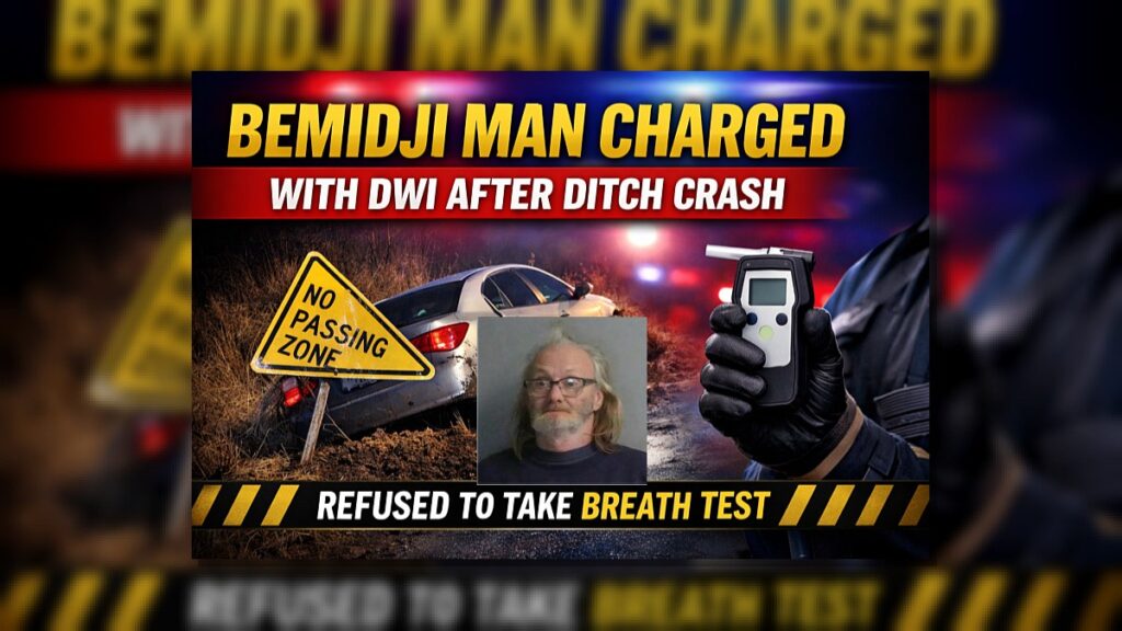Bemidji Man Charged With DWI After Crashing Into Ditch