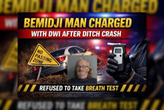 Bemidji Man Charged With DWI After Crashing Into Ditch