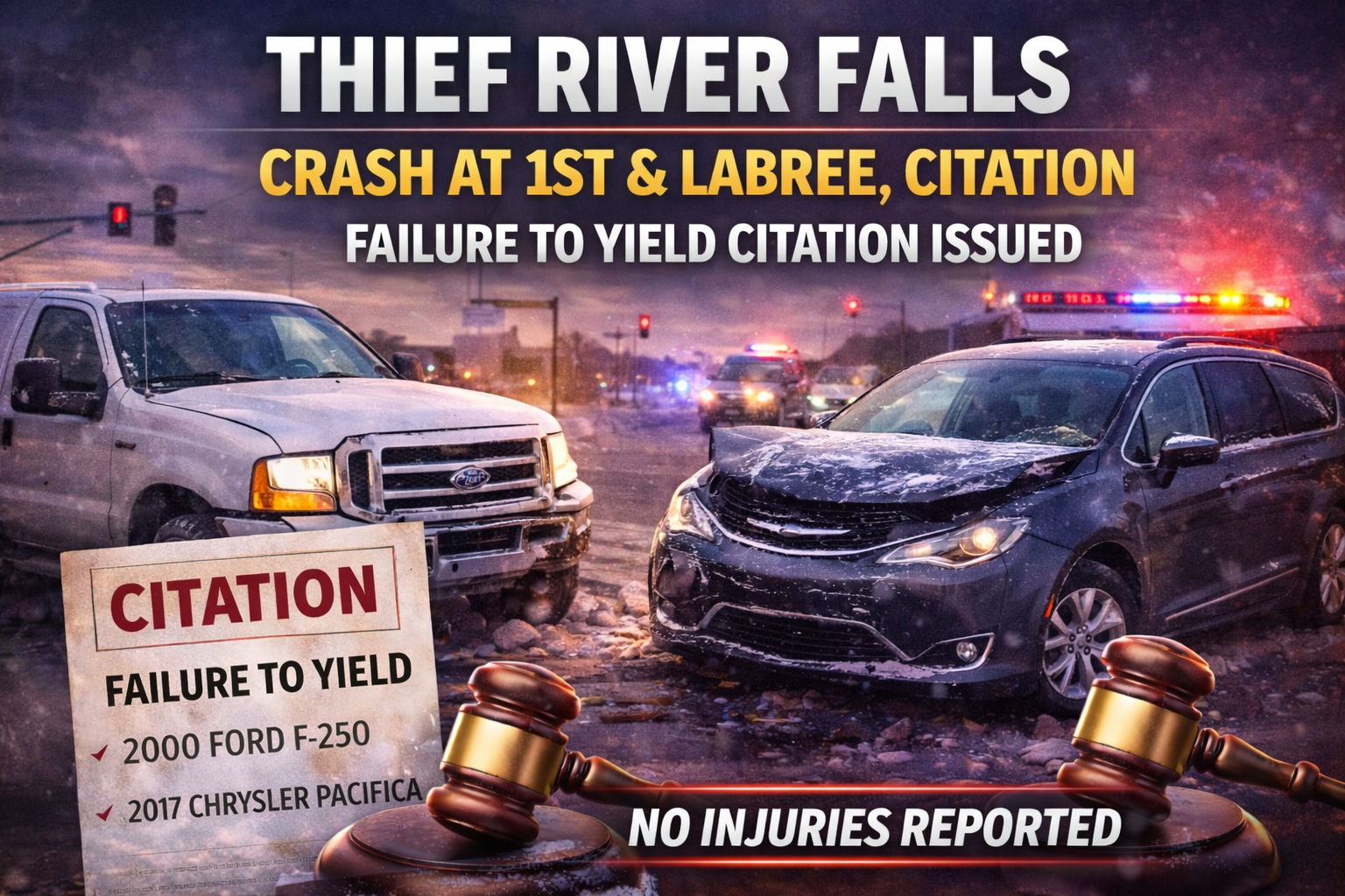 Thief River Falls: Crash at 1st & LaBree, Citation