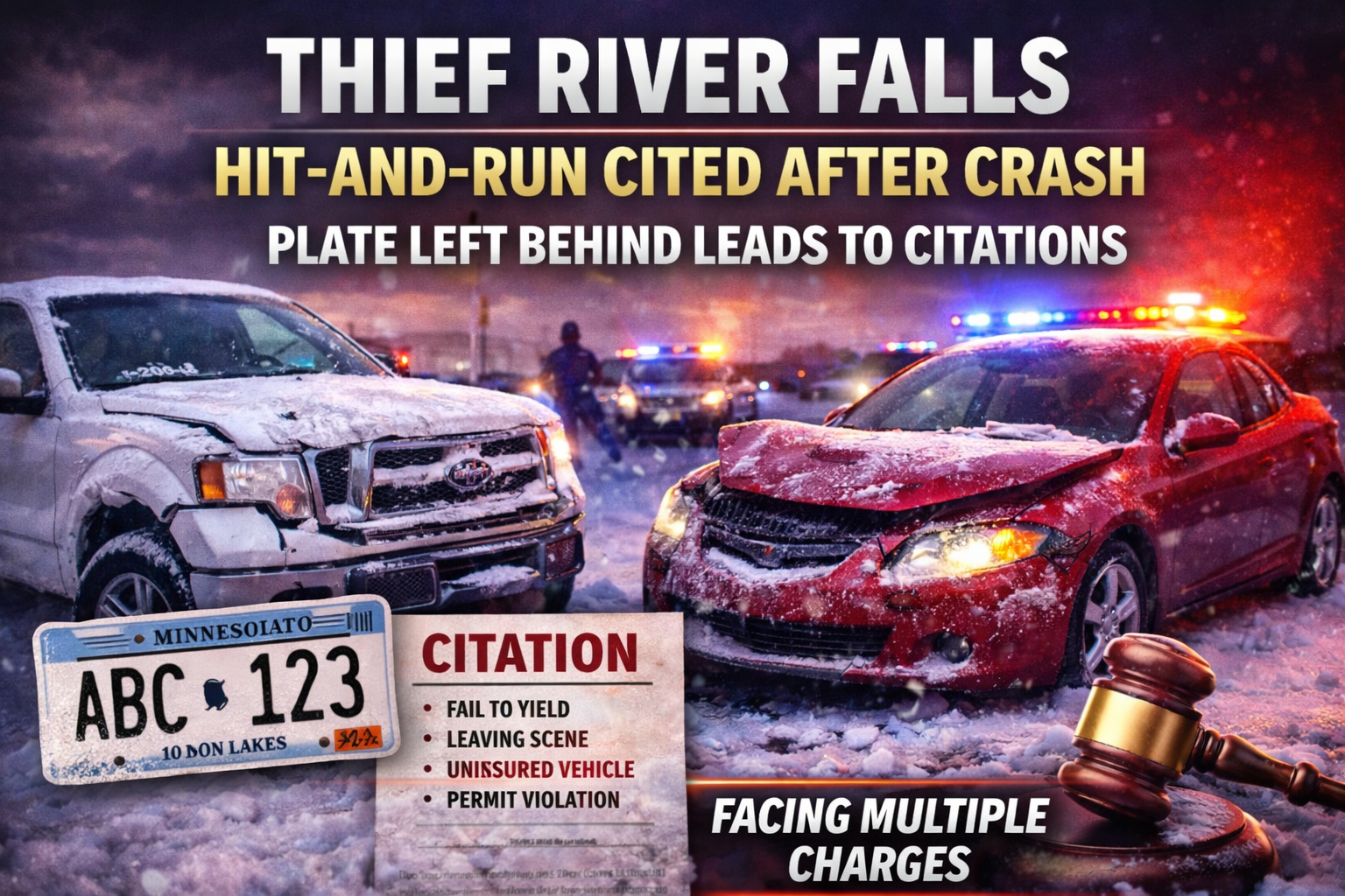 Thief River Falls: Hit-and-Run Cited After Crash